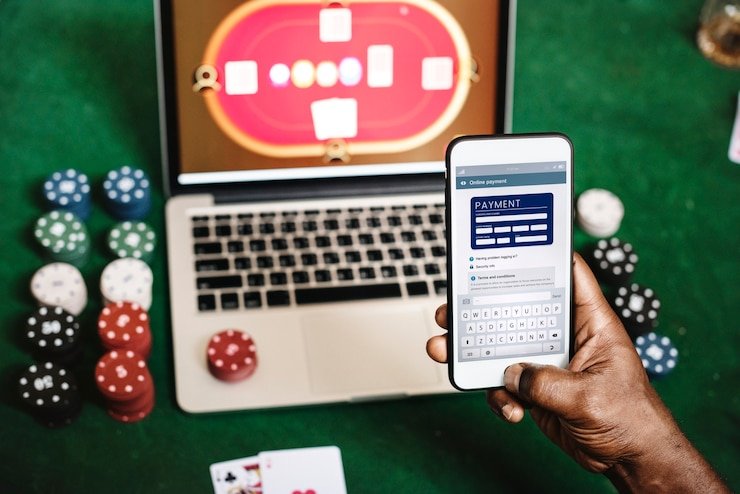 Antarmuka aplikasi mobile bassie menampilkan pasar sepak bola dan opsi pembayaran DANA, OVO, GoPay